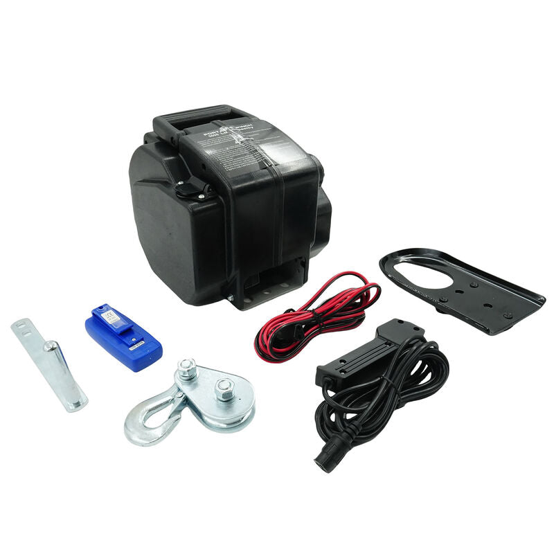 5000LB Electric Boat Winch Portable Detachable Steel Cable 12V ATV 4WD