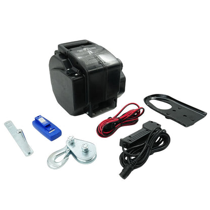 5000LB Electric Boat Winch Portable Detachable Steel Cable 12V ATV 4WD