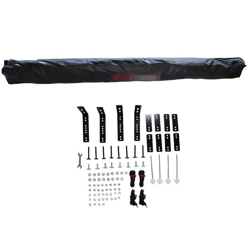 270 Degree Free-Standing Awning & "L" Bracket 600D Double-Ripstop With LED Light Right Side