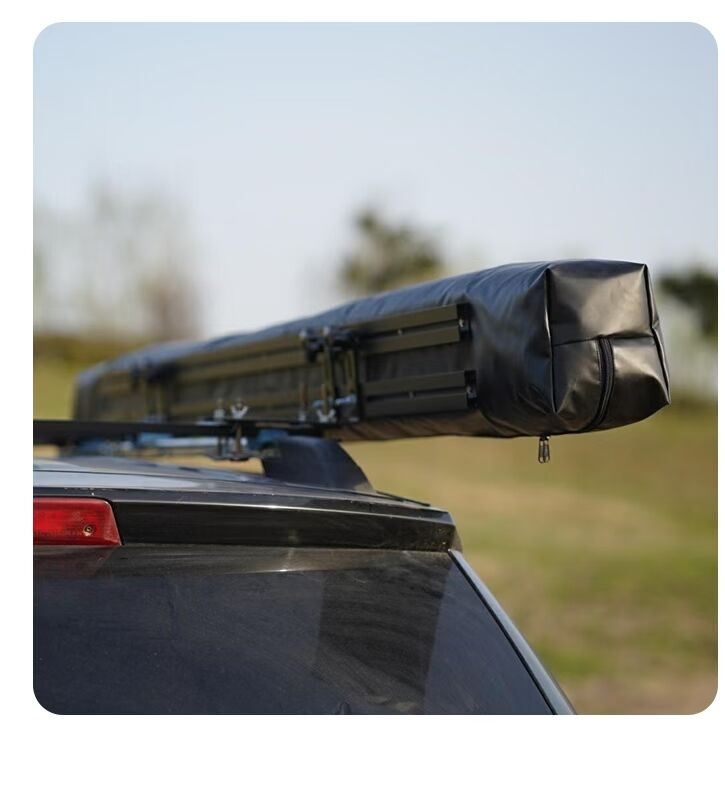 270 Degree Free-Standing Awning & "L" Bracket 600D Double-Ripstop With LED Light Right Side