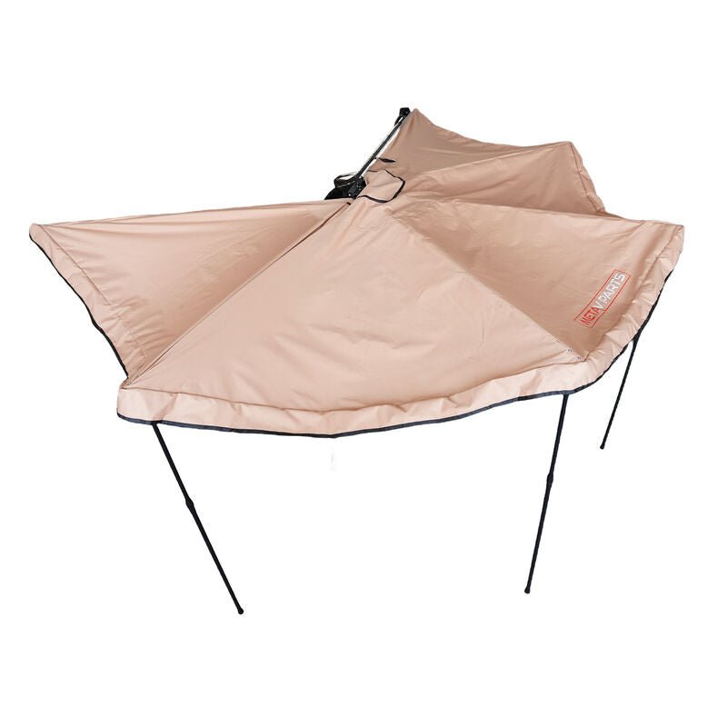 270 Degree Free-Standing Awning & "L" Bracket 600D Double-Ripstop With LED Light Right Side
