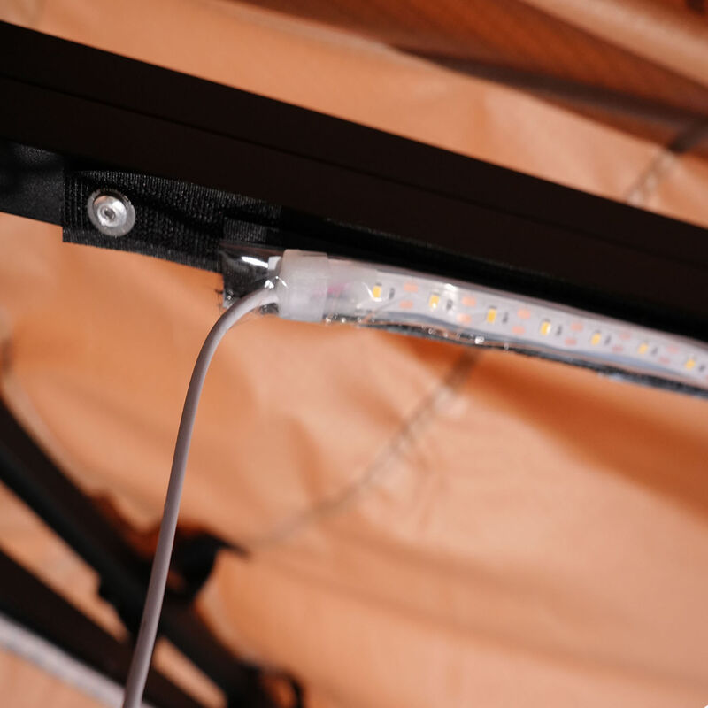 270 Degree Free-Standing Awning & "L" Bracket 600D Double-Ripstop With LED Light Right Side