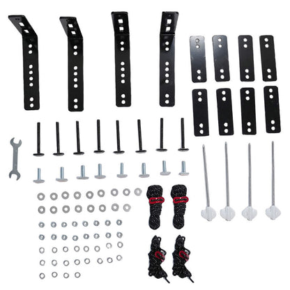 270 Degree Free-Standing Awning & "L" Bracket 600D Double-Ripstop With LED Light Right Side