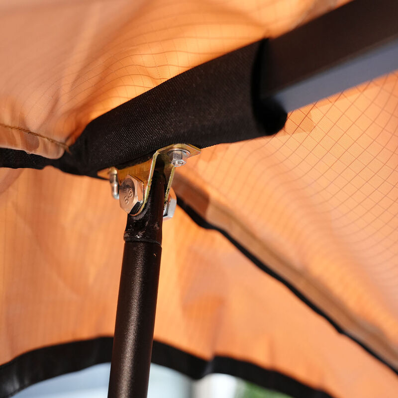 270 Degree Free-Standing Awning & "L" Bracket 600D Double-Ripstop With LED Light Right Side