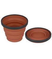 Sea to Summit X-Set 11 - 1.3L X-Pot Collapsible Kettle and 2 X-Mugs - Sand / Rust