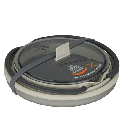 Sea to Summit X-Set 11 - 1.3L X-Pot Collapsible Kettle and 2 X-Mugs - Sand / Rust