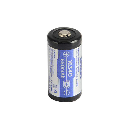 XTAR 16340 650mah Rechargeable Li-ion Battery