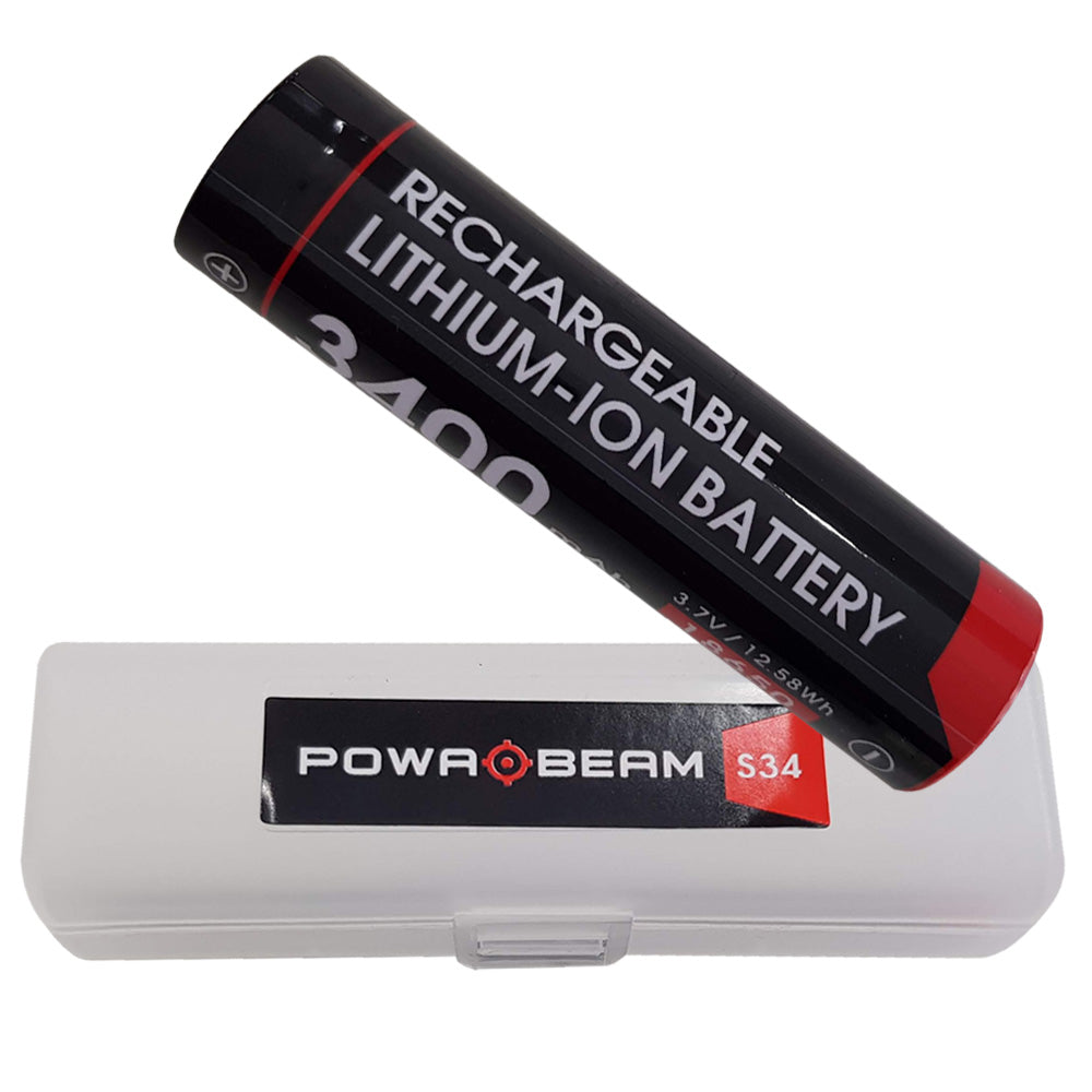 Powa Beam 18650 3400mah Rechargeable Torch Battery