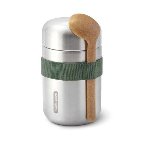 Food Flask .4L Stainless Steel Olive