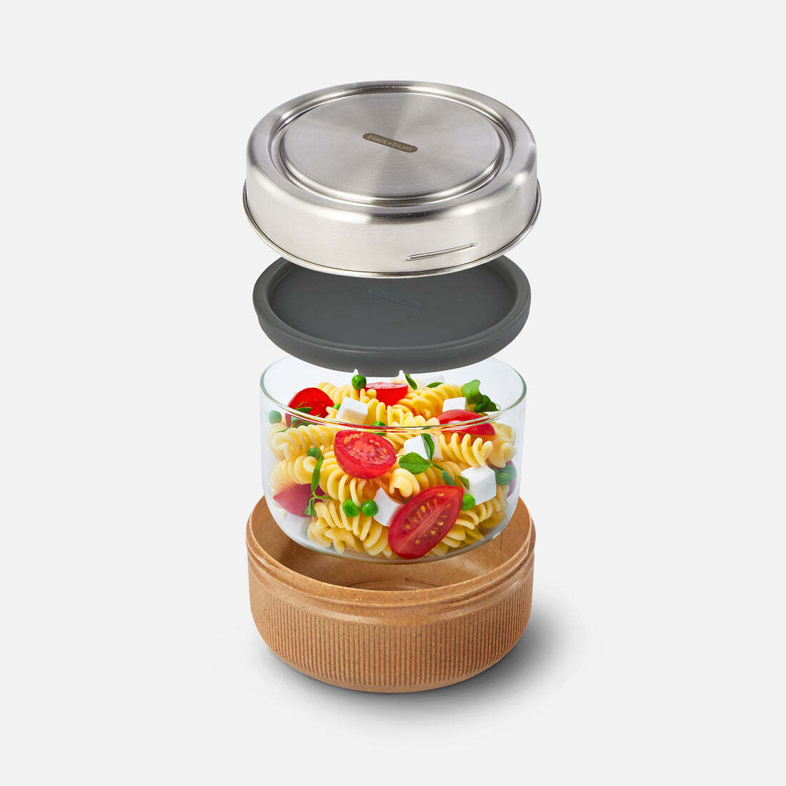 Glass Lunch Pot .6L Almond