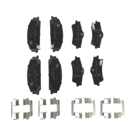 8 Pcs x Front & Rear Brake Pad With Clips Fit For Holden Calais Caprice Commodore VE Statesman WM
