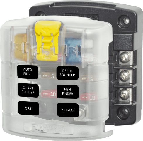 ST Blade Fuse Block – 6 Circuits with Cover BS-5028B