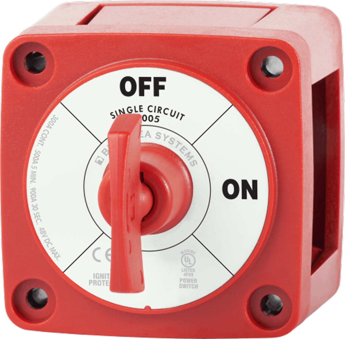 m-Series Mini On-Off Battery Switch with Key – Red BS-6005
