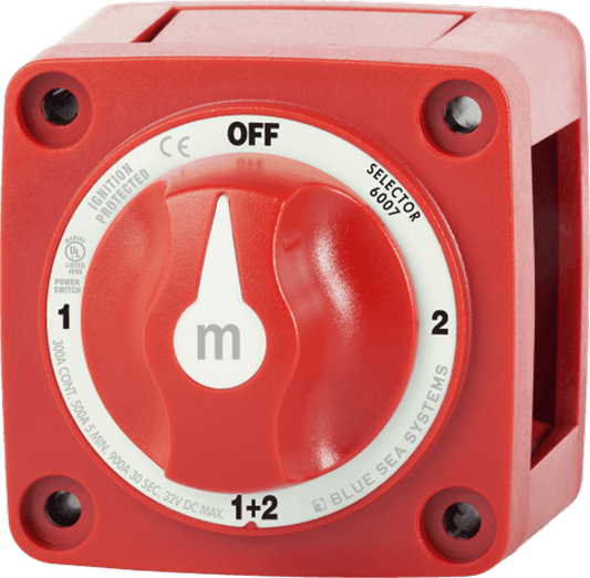 m-Series Mini Selector Battery Switch – Red BS-6007