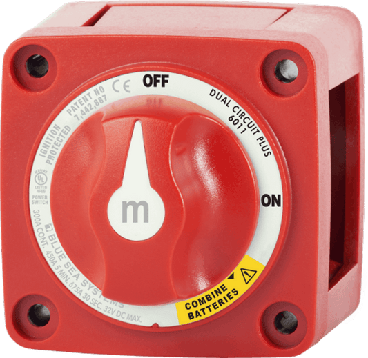 m-Series Mini Dual Circuit Plus™ Battery Switch – Red BS-6011