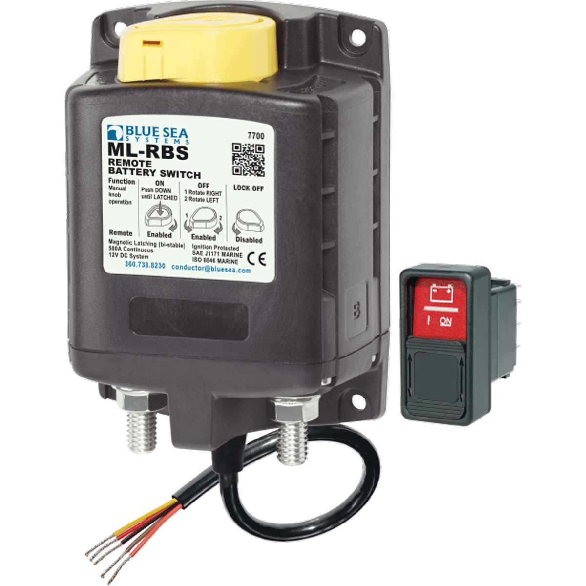 ML-RBS Remote Battery Switch with Manual Control – 12V DC 500A BS-7700