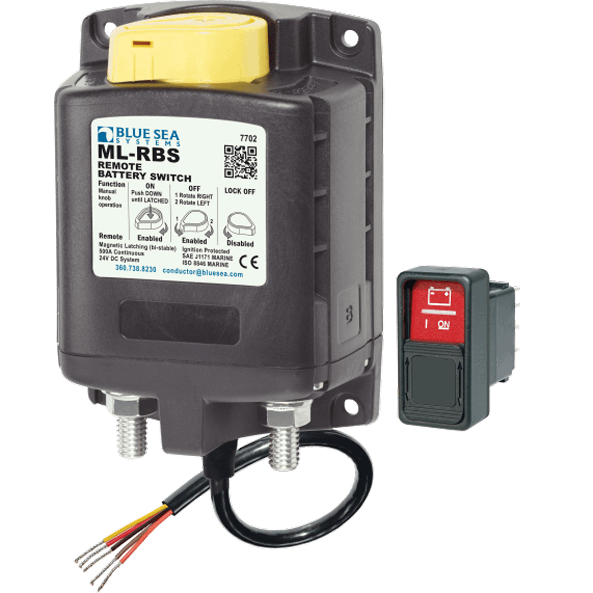 ML-RBS Remote Battery Switch with Manual Control – 24V DC 500A BS-7702