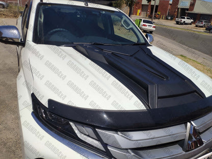 AGGRESSIVE BONNET SCOOP HOOD SCOOP MATTE BLACK SUITS MITSUBISHI TRITON MR 2019+