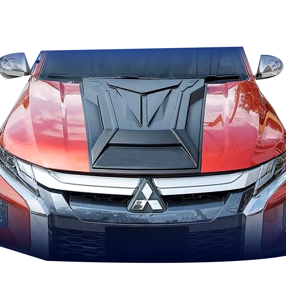 AGGRESSIVE BONNET SCOOP HOOD SCOOP MATTE BLACK SUITS MITSUBISHI TRITON MR 2019+