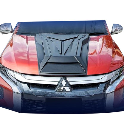 AGGRESSIVE BONNET SCOOP HOOD SCOOP MATTE BLACK SUITS MITSUBISHI TRITON MR 2019+
