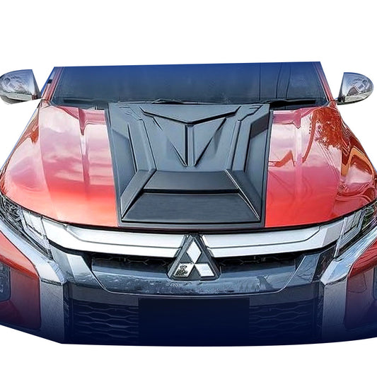 AGGRESSIVE BONNET SCOOP HOOD SCOOP MATTE BLACK SUITS MITSUBISHI TRITON MR 2019+
