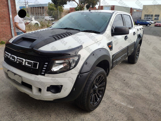 BONNET SCOOP HOOD SCOOP MATTE BLACK SUITS FORD RANGER PX1 2011 - 2015