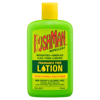 BUSHMAN FRAGRANCE & ALCOHOL FREE LOTION 175ML (with sunscreen)