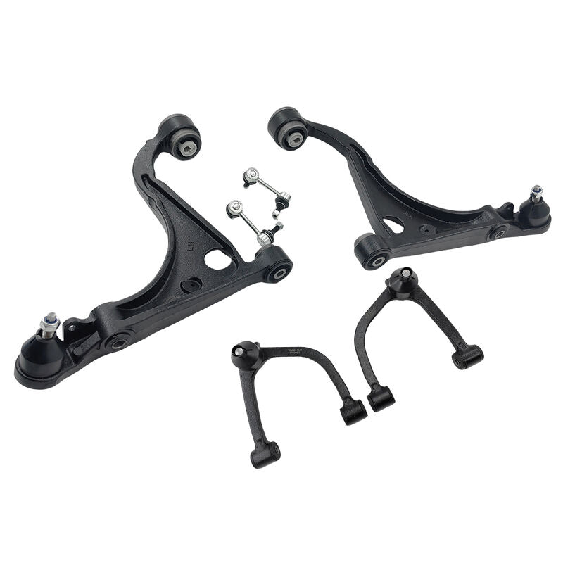6 Pcs Front Upper Lower Control Arms & Sway Bar Links Fit For Ford Falcon AU2 BA BF XR6 XR8