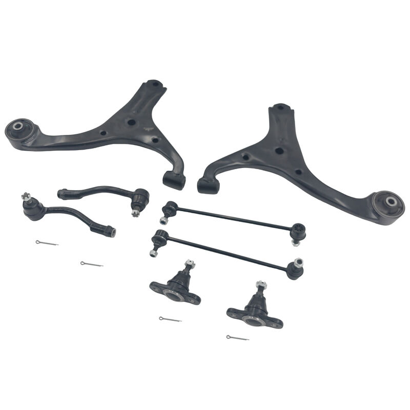 8Pcs Lower Ball Joint Control Arm Sway Bar Link Tie Rod End Kit Fit For Kia Rio JB Sedan & Hatch 08/2005-04/2011