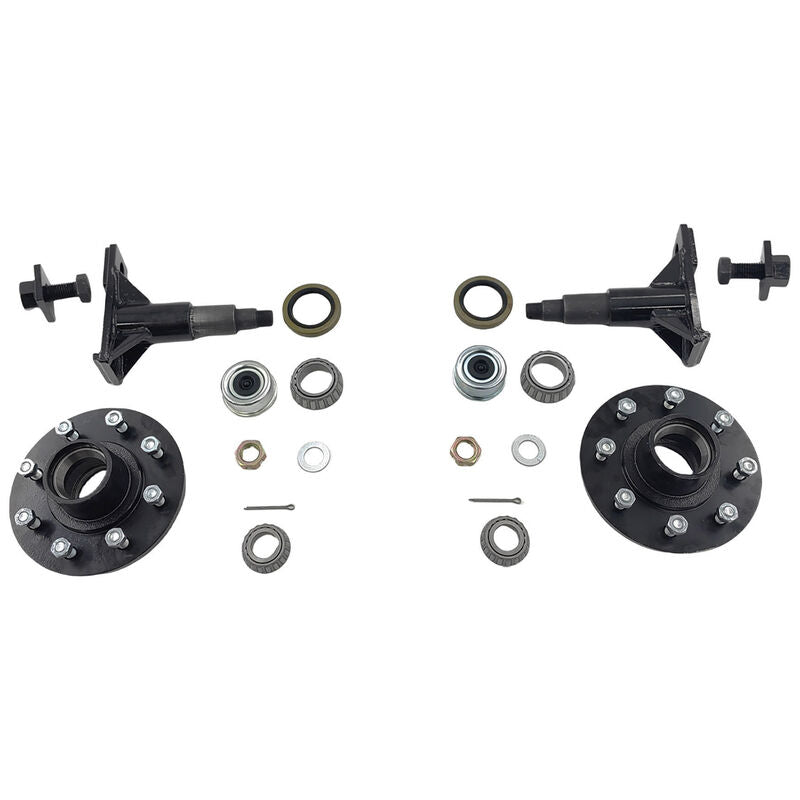 8 x 6.5 Lug 8000LB Superior Shipping Container Wheels Bolt-on Spindle Kit