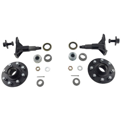 8 x 6.5 Lug 8000LB Superior Shipping Container Wheels Bolt-on Spindle Kit