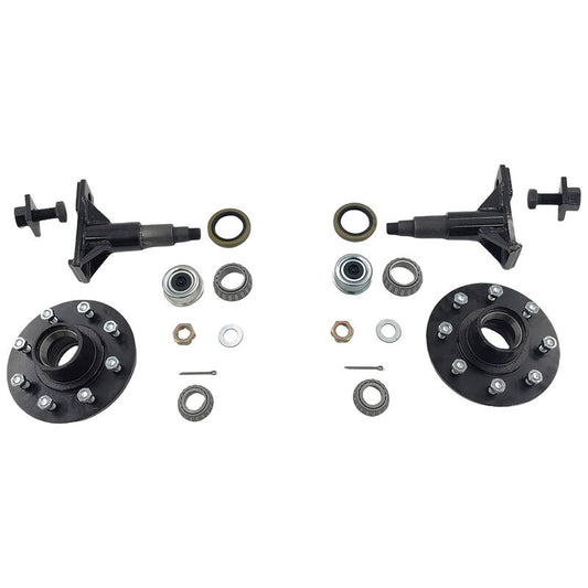 8 x 6.5 Lug 8000LB Superior Shipping Container Wheels Bolt-on Spindle Kit