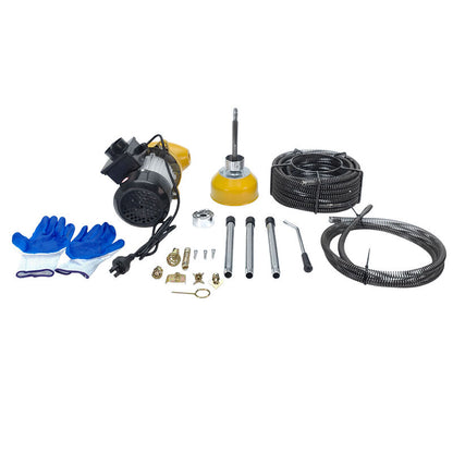 Drain Cleaner Machine Snake Electric 500W Plumbing Sewerage Pipe 20m Cable