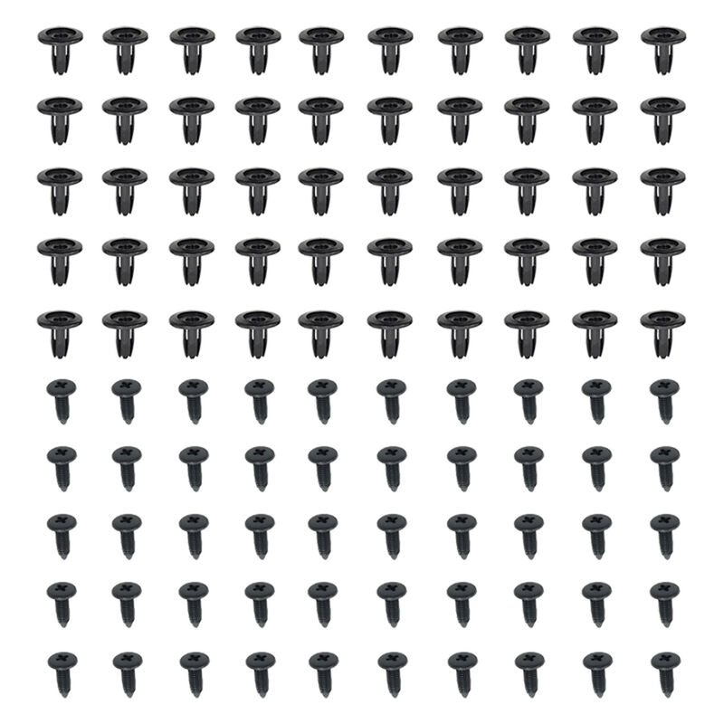 190Pcs Car Body Trim Clips Retainer Rivets Screw Panel Push Fastener Bumper