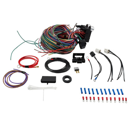 Universal 12 Circuit Wiring Harness Kit 12V Muscle Car Street Hot Rod XL Wires