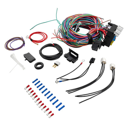 Universal 12 Circuit Wiring Harness Kit 12V Muscle Car Street Hot Rod XL Wires