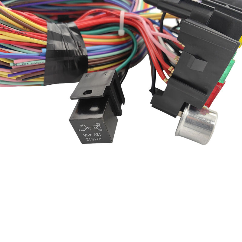 21 Circuit Wiring Harness Kit Extra Long Wires With 17 Fuses & Panel
