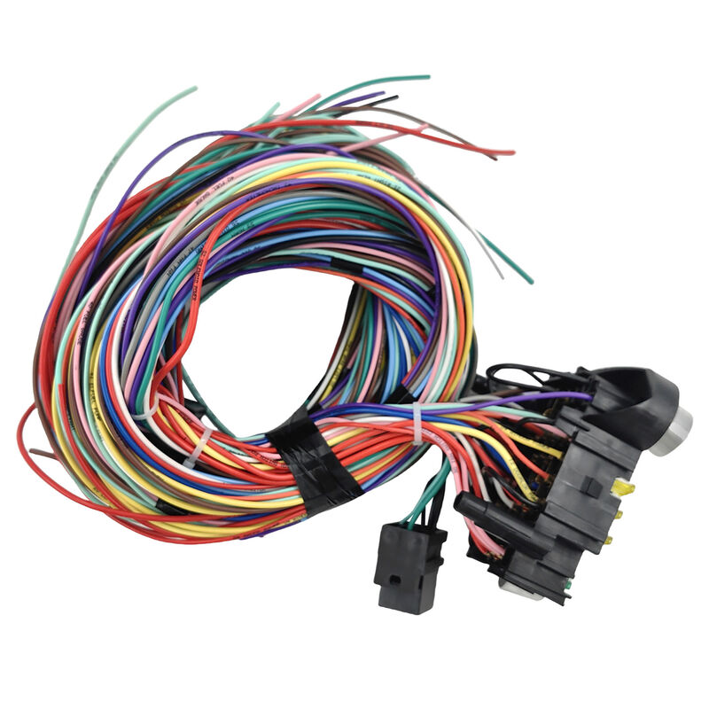21 Circuit Wiring Harness Kit Extra Long Wires With 17 Fuses & Panel