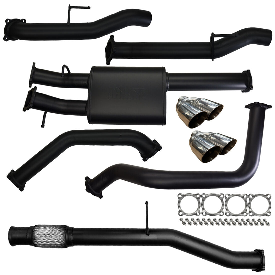 Chevrolet Silverado 1500 Exhaust 6.2L V8 Cat Back Single 3.5" to 3" Dual Systems