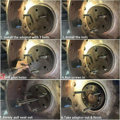 Remove Crankshaft Rear Seal & Wear Sleeve Fit For Cummins Signature ISX QSX ISX12 15