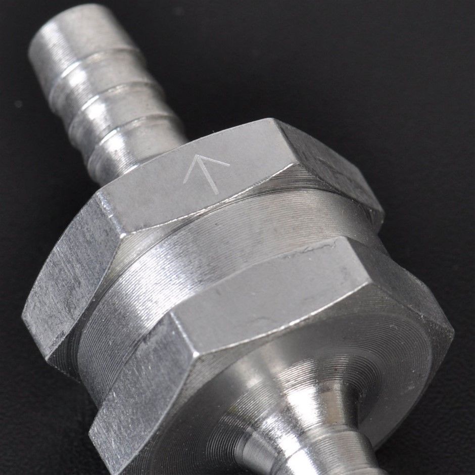 6mm 1/4" Aluminium Alloy One Way Non Return Check Valve Petrol Diesel