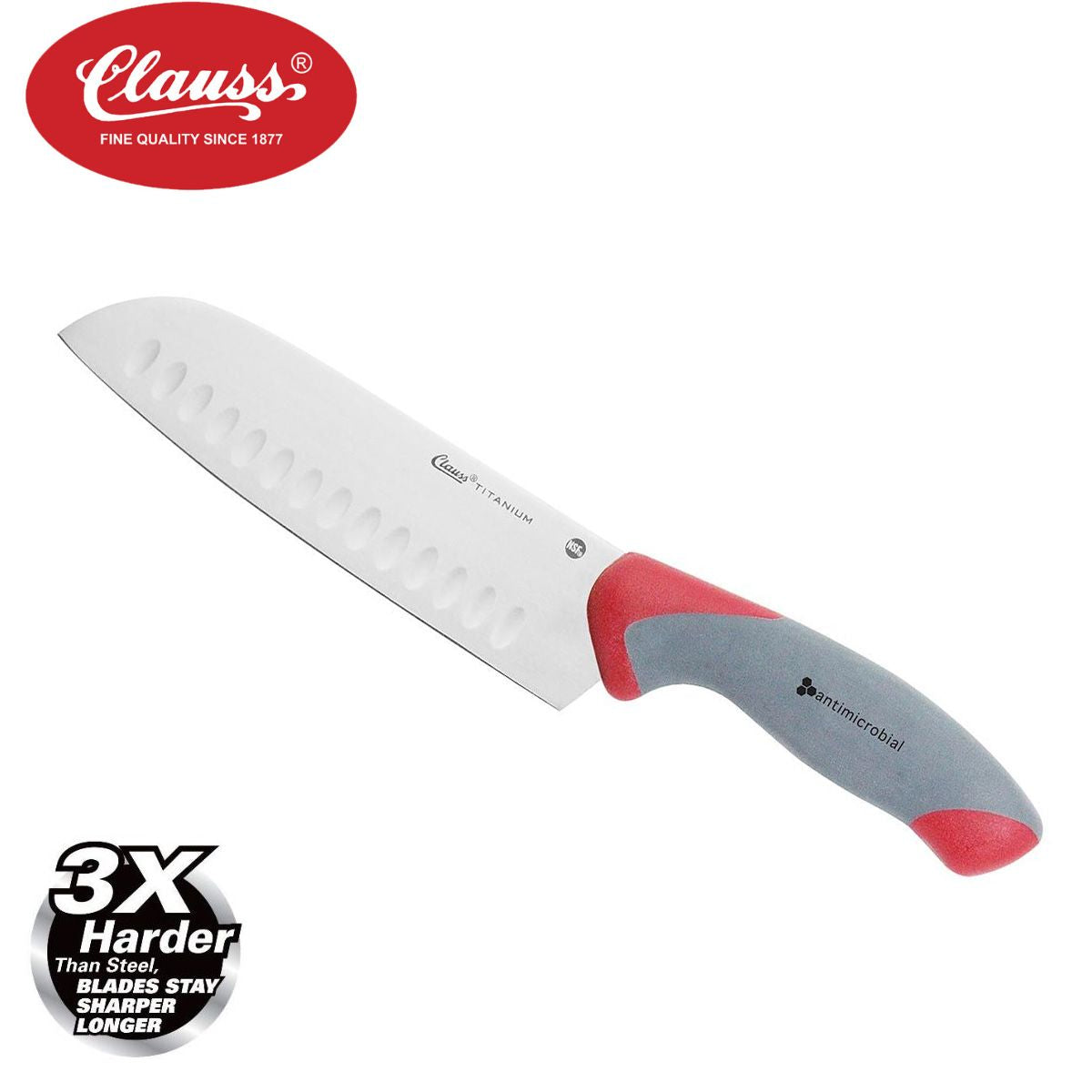 Clauss 7" Titanium Santoku Knife
