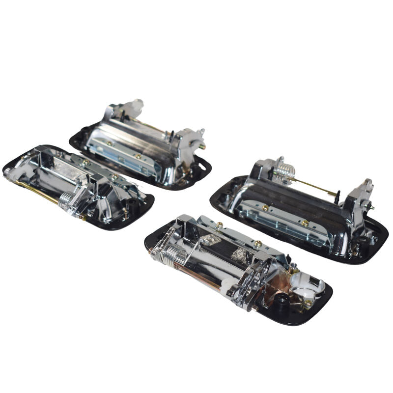 4 Pcs Front + Rear Outer Door Handle Chrome Fit For Toyota Landcruiser 80 Series 1990-1998