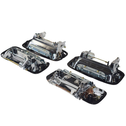 4 Pcs Front + Rear Outer Door Handle Chrome Fit For Toyota Landcruiser 80 Series 1990-1998