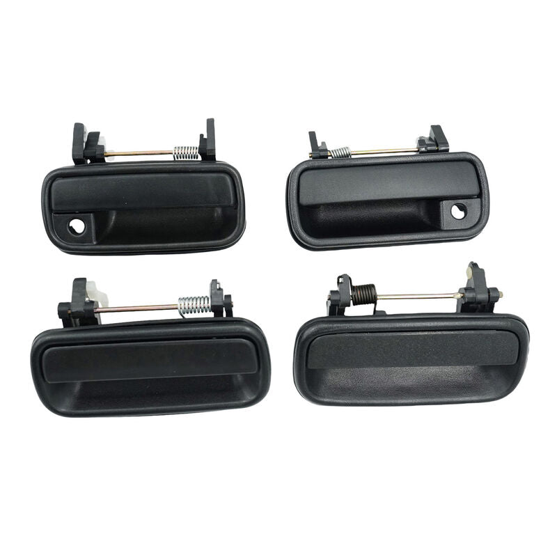 4 Pcs Textured Black Front Rear Outer Door Handle Fit For Toyota Hilux 1988-2005