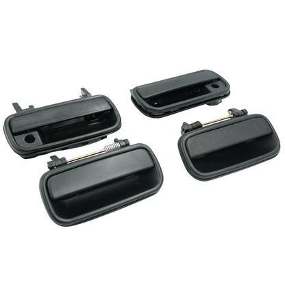 4 Pcs Textured Black Front Rear Outer Door Handle Fit For Toyota Hilux 1988-2005