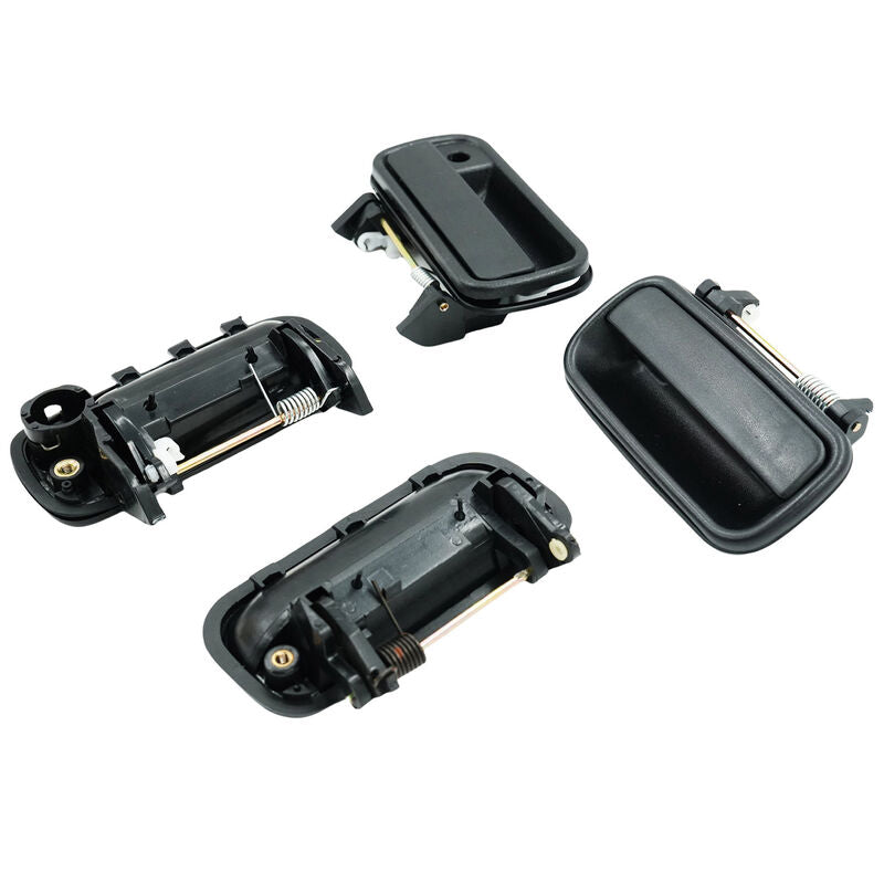 4 Pcs Textured Black Front Rear Outer Door Handle Fit For Toyota Hilux 1988-2005