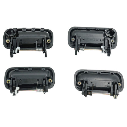 4 Pcs Textured Black Front Rear Outer Door Handle Fit For Toyota Hilux 1988-2005