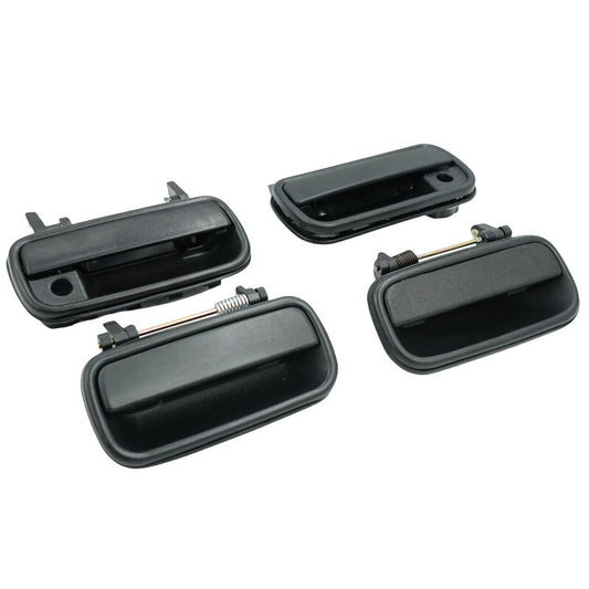 4 Pcs Textured Black Front Rear Outer Door Handle Fit For Toyota Hilux 1988-2005