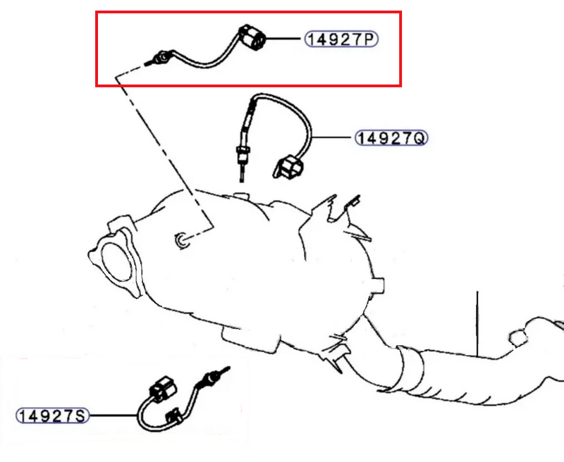Exhaust DPF Temperature Sensor Fit For Mitsubishi Triton MQ MR 2.4L D Pajero NX 3.2L 4M41T 14927P 2015-ON